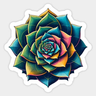 Geometric Growth - Spiral Succulent Sticker